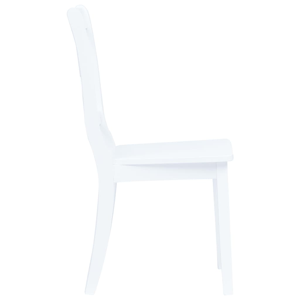 Dining Chairs 2 Pcs Solid Rubber Wood