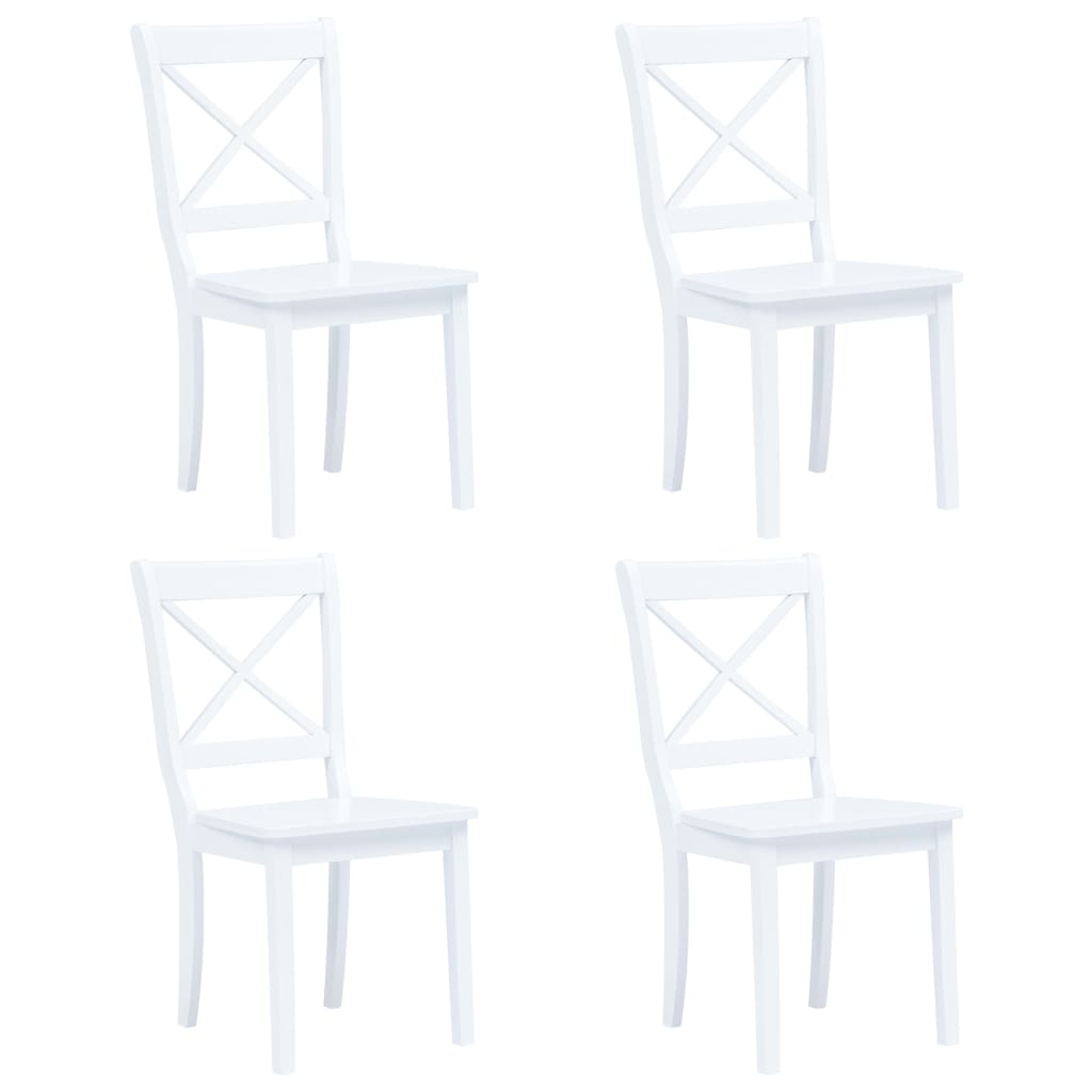 Dining Chairs 2 Pcs Solid Rubber Wood