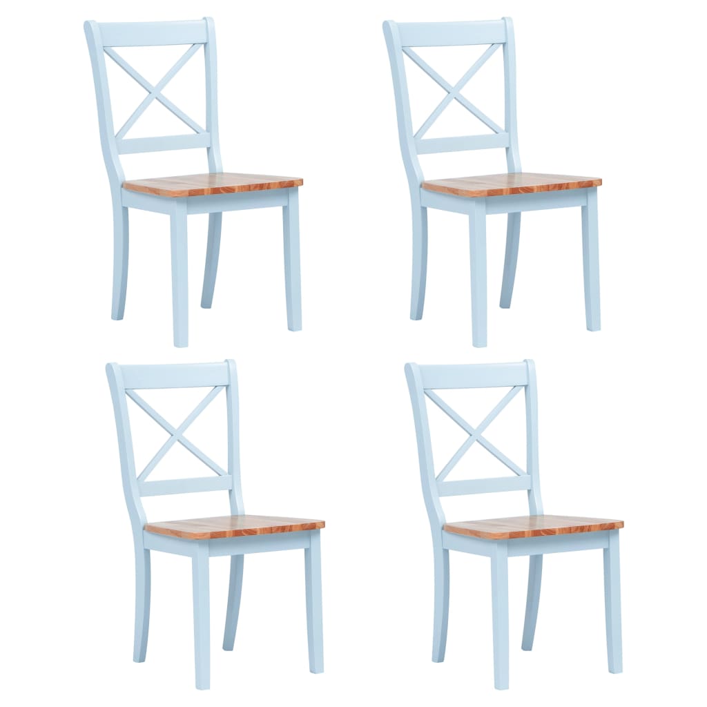 Dining Chairs 2 Pcs Solid Rubber Wood