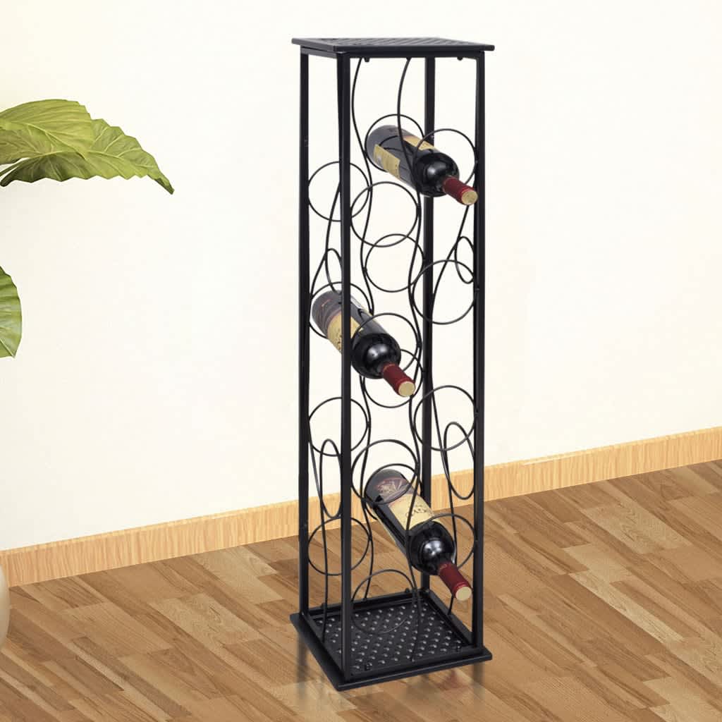 Wine Rack For 95 Bottles Black Wrought Iron