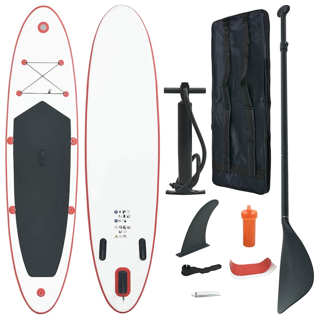 Stand Up Paddle Board Set Sup Surfboard Inflatable And White