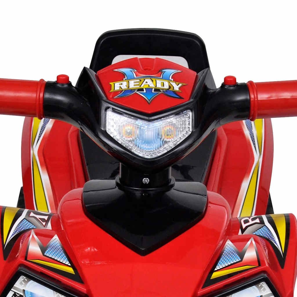 Red Children's Ride-On Quad With Sound And Light