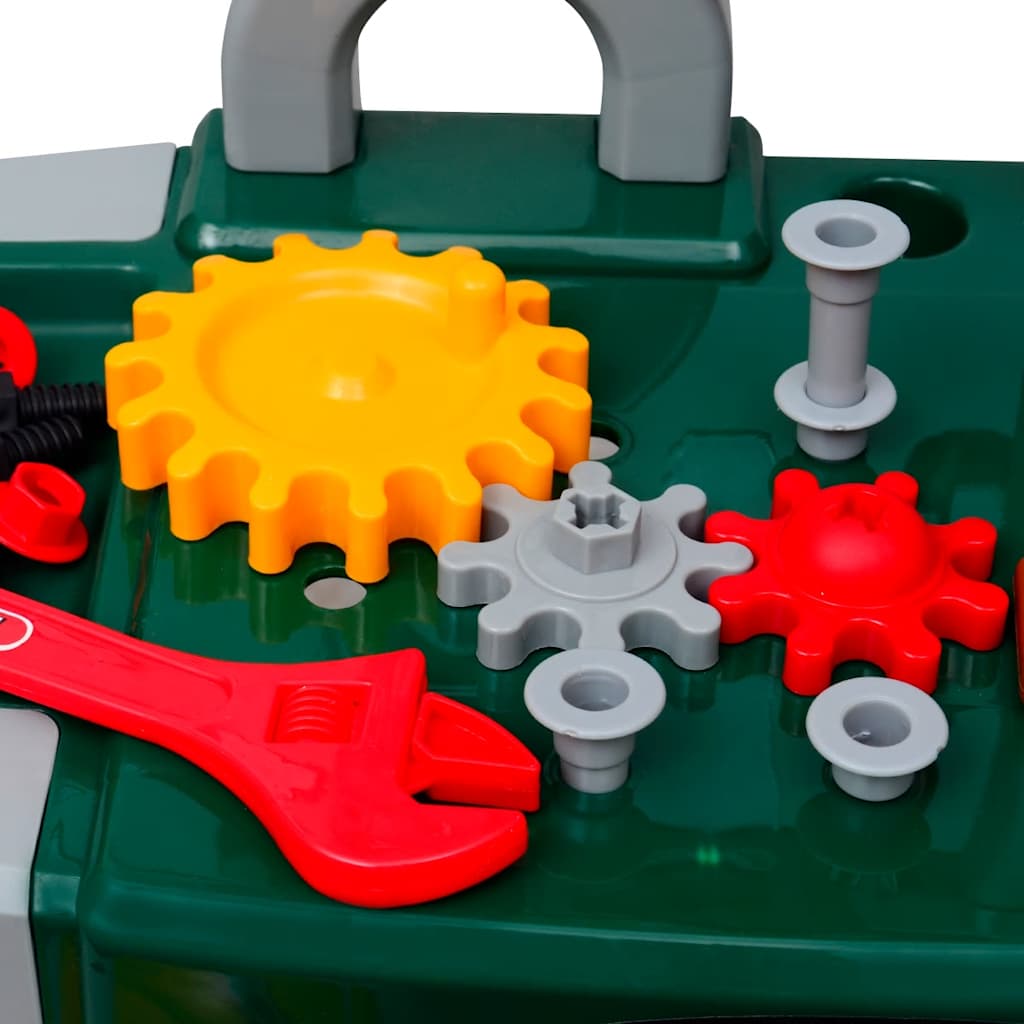 Kids'/Children's Playroom Toy Workbench With Tools Green + Grey