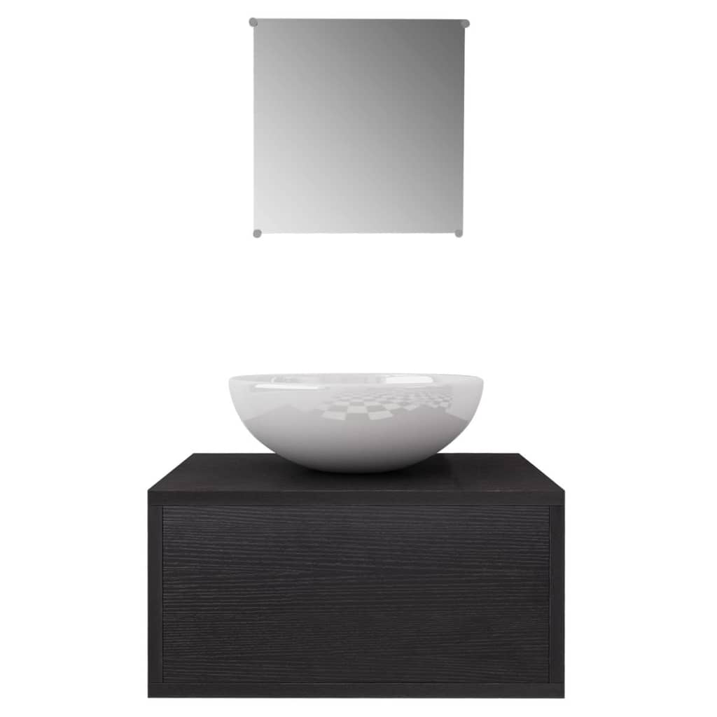 Three Piece Bathroom Furniture And Basin Set