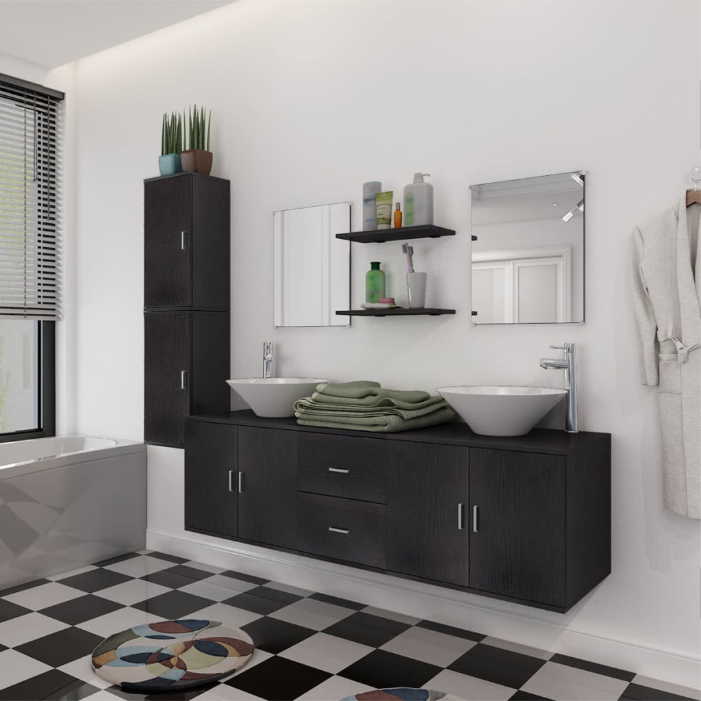 Three Piece Bathroom Furniture And Basin Set
