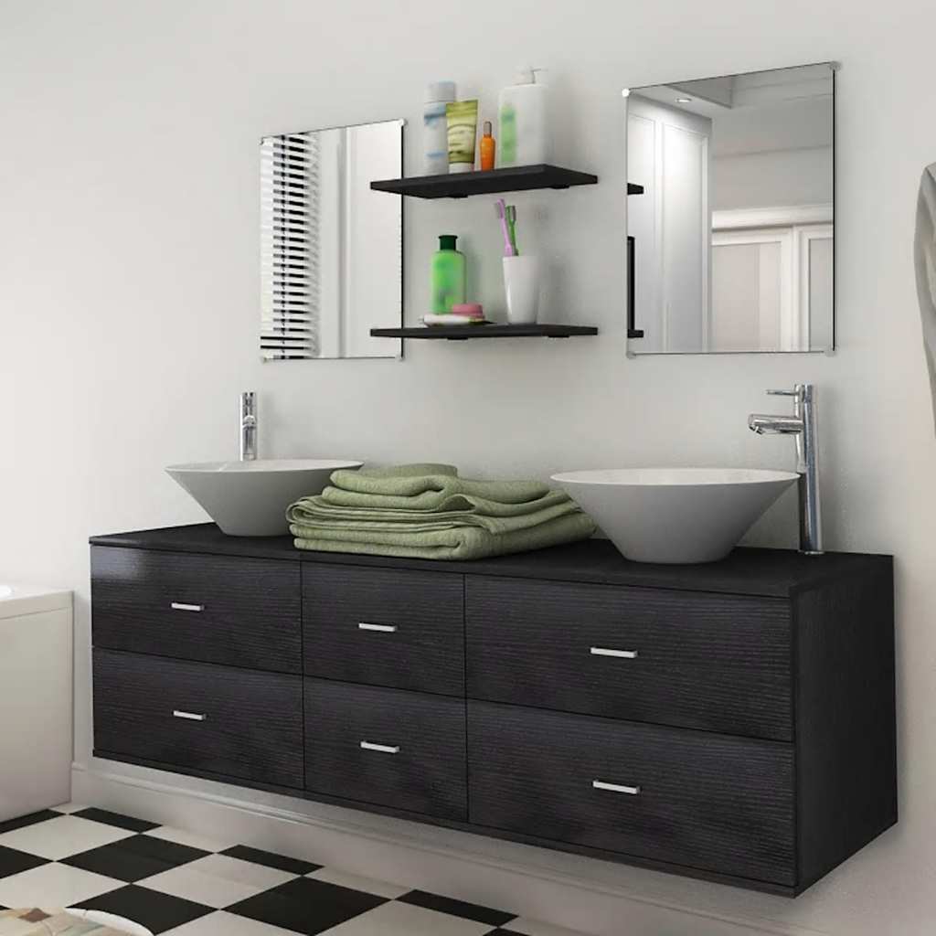 Three Piece Bathroom Furniture And Basin Set