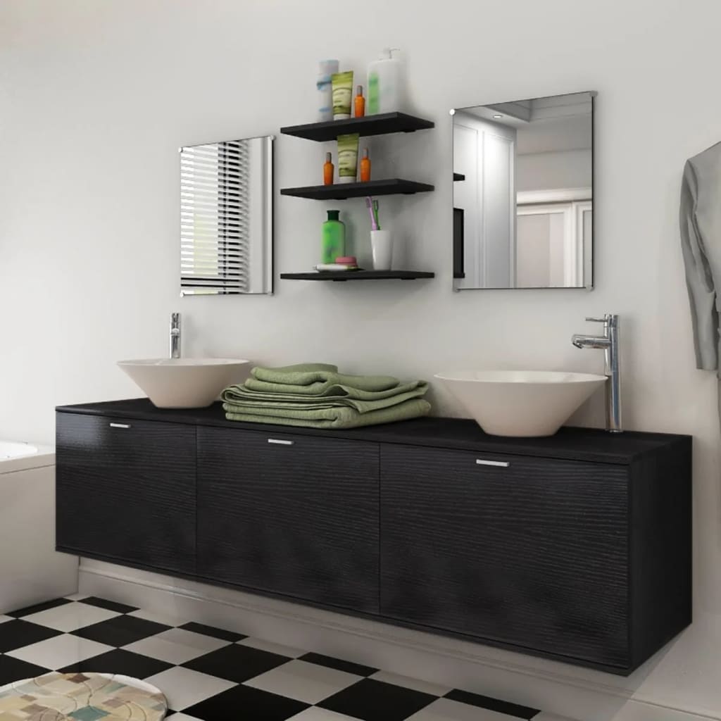 Three Piece Bathroom Furniture And Basin Set