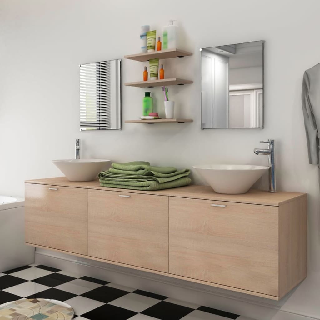 Three Piece Bathroom Furniture And Basin Set