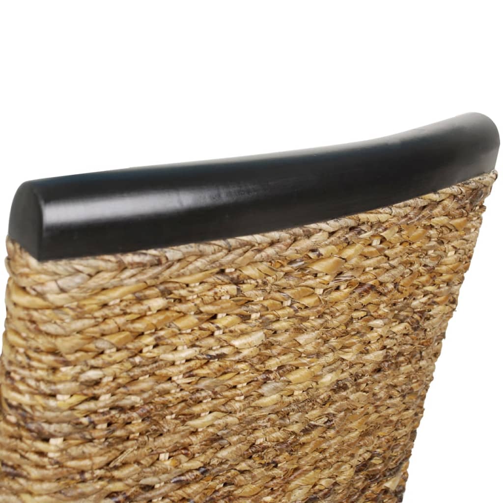 Dining Chairs 2 Pcs Abaca And Solid Mango Wood