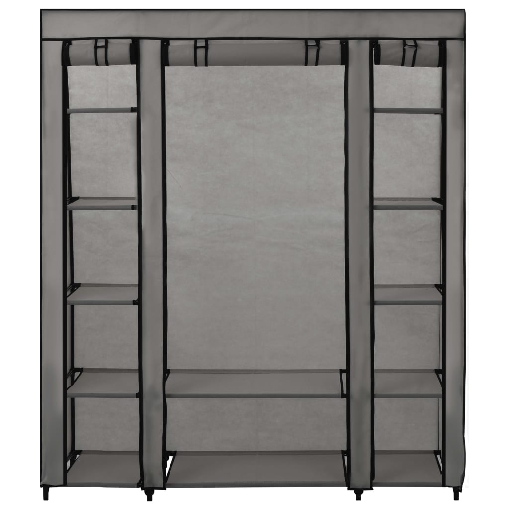 Wardrobe With Compartments And Rods 150X45X176 Cm Fabric