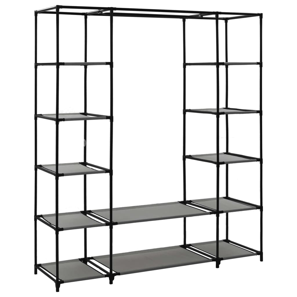 Wardrobe With Compartments And Rods 150X45X176 Cm Fabric
