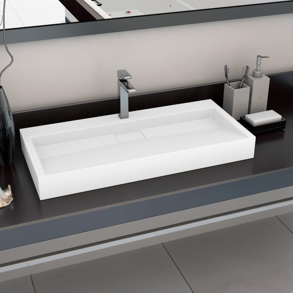 Wash Basin Mineral Cast/Marble Cast White