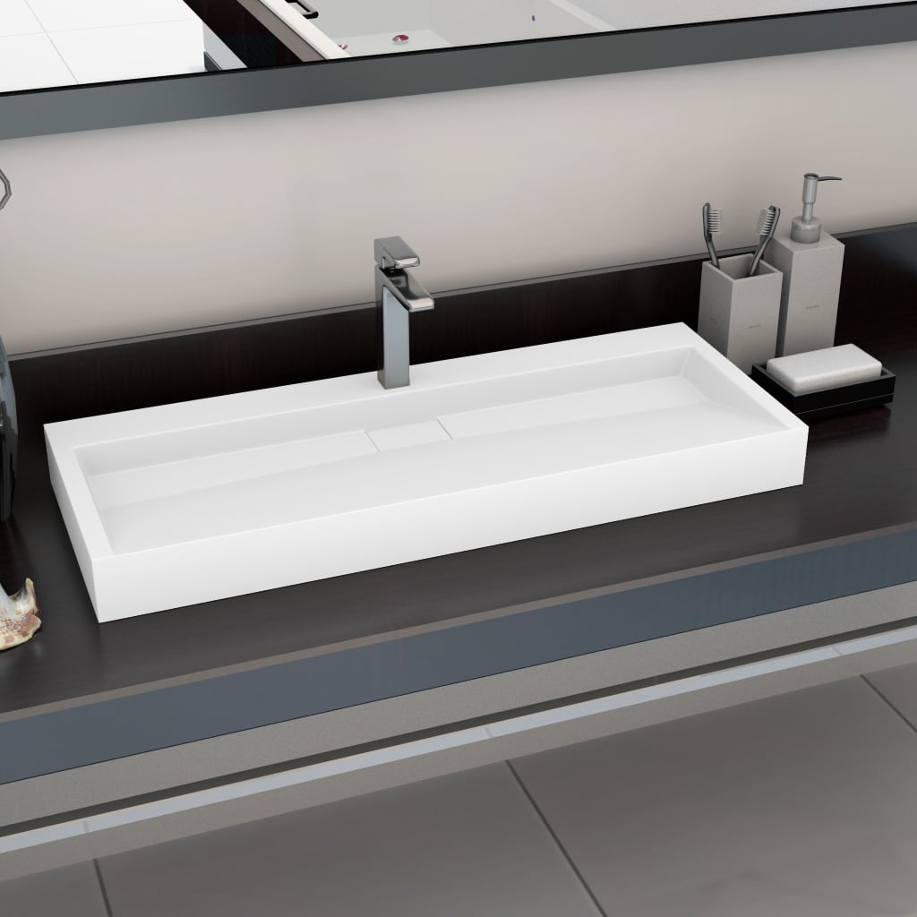 Wash Basin Mineral Cast/Marble Cast White