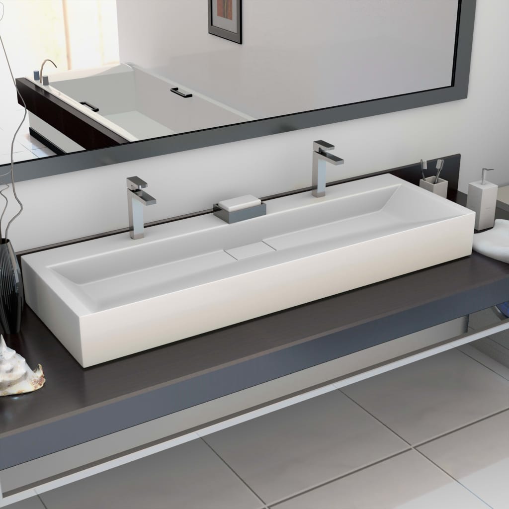 Wash Basin Mineral Cast/Marble Cast White