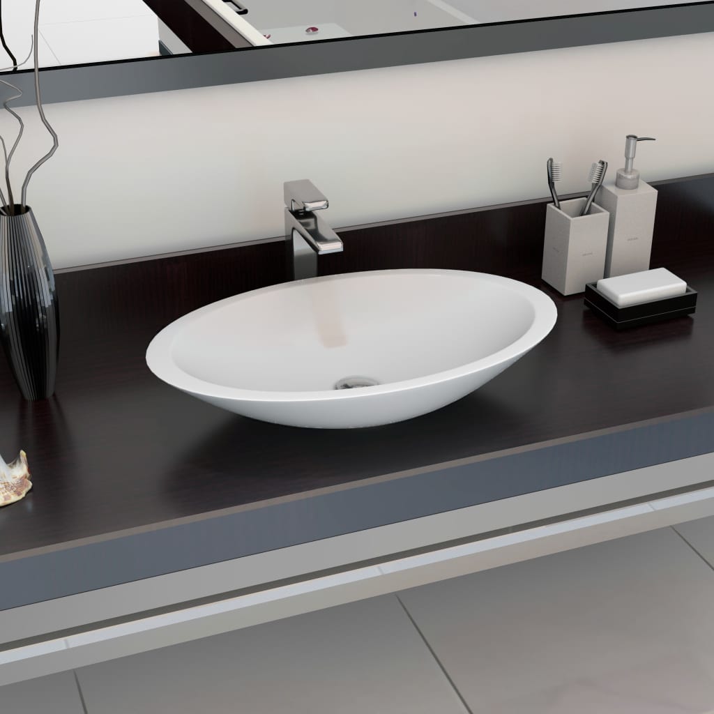 Wash Basin Mineral Cast/Marble Cast White