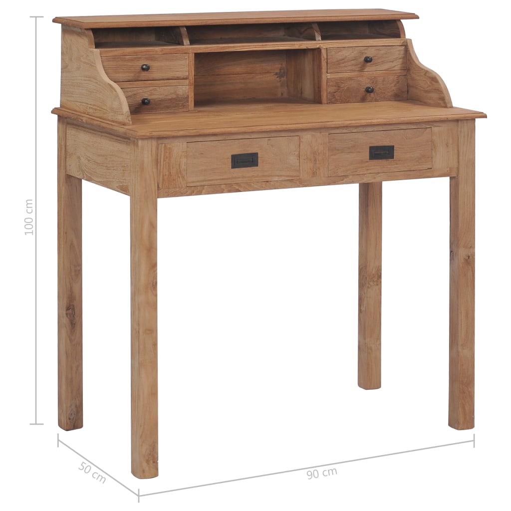 Desk 90X50X100 Cm Solid Teak Wood