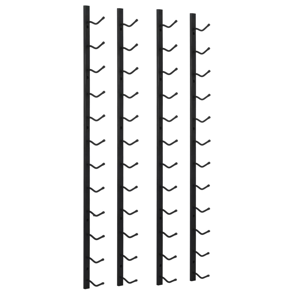 Wall Mounted Wine Racks For 12 Bottles 2 Pcs Iron