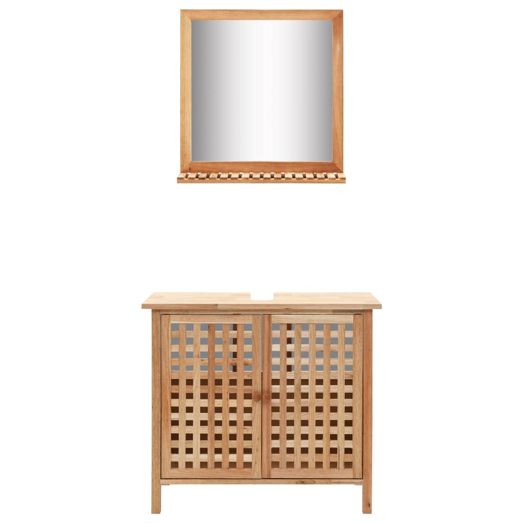 Sink Cabinet With Mirror Solid Walnut Wood