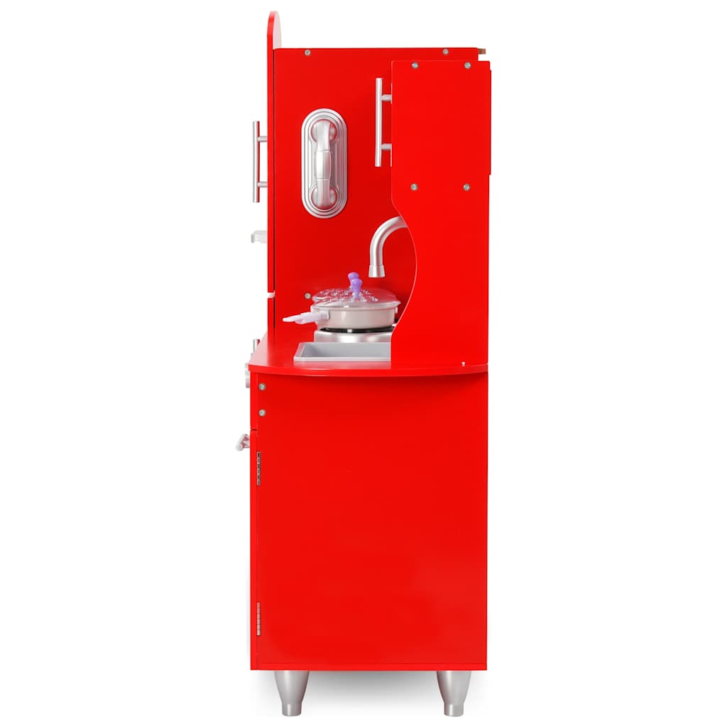 Kids' Play Kitchen Mdf 84X31X89 Cm Red