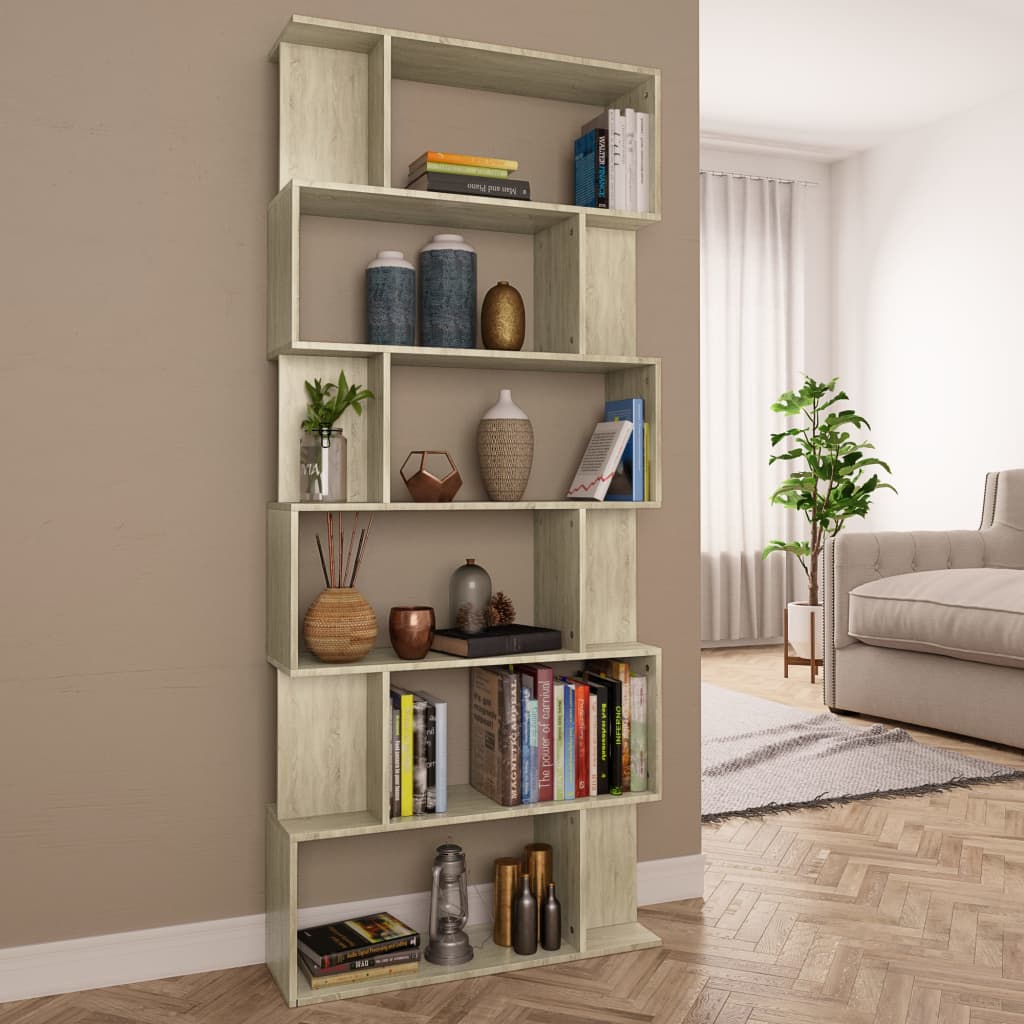 Bookcase 80X24X190.5 Cm Engineered Wood