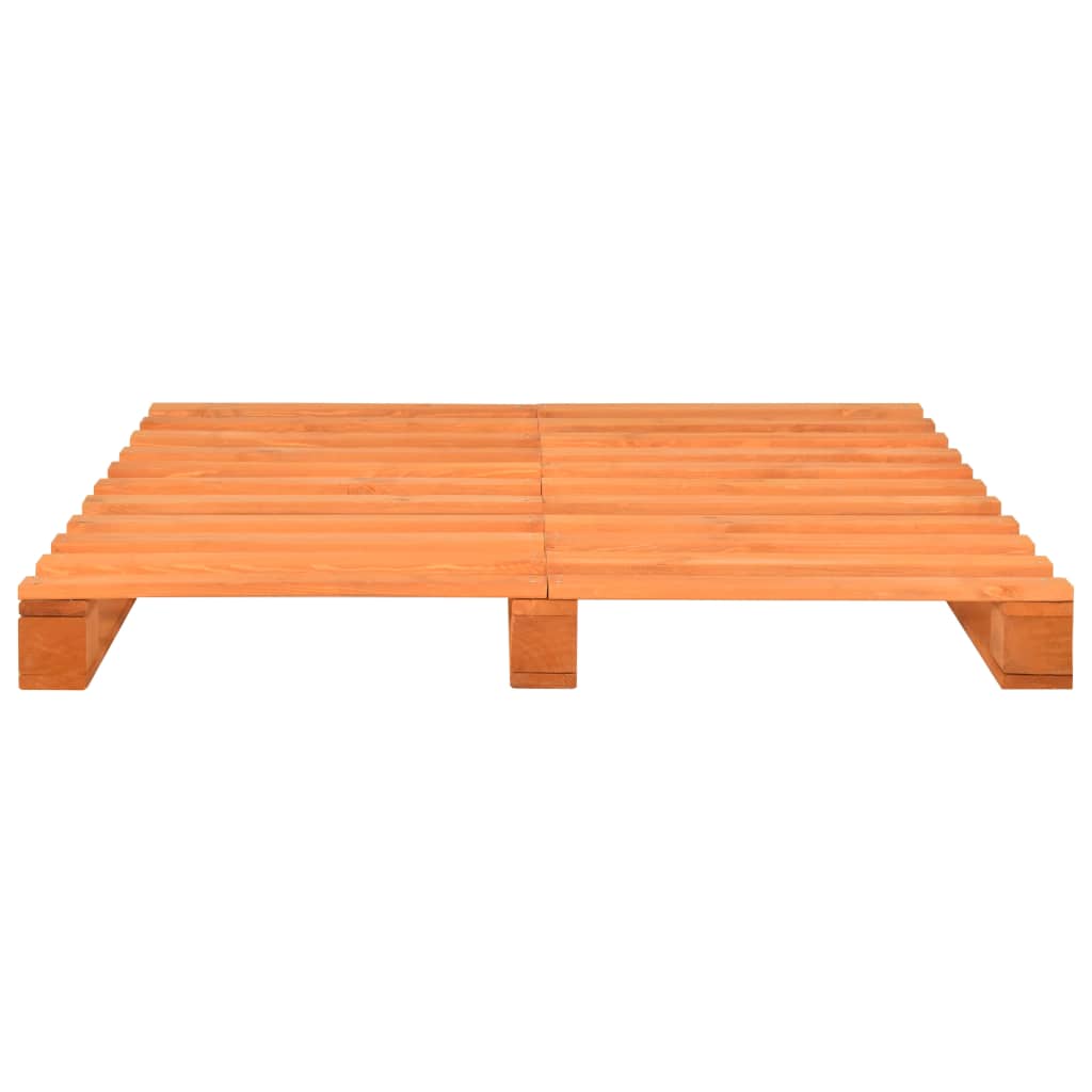 Pallet Bed Frame Without Mattress Brown 160X200Cm Solid Wood