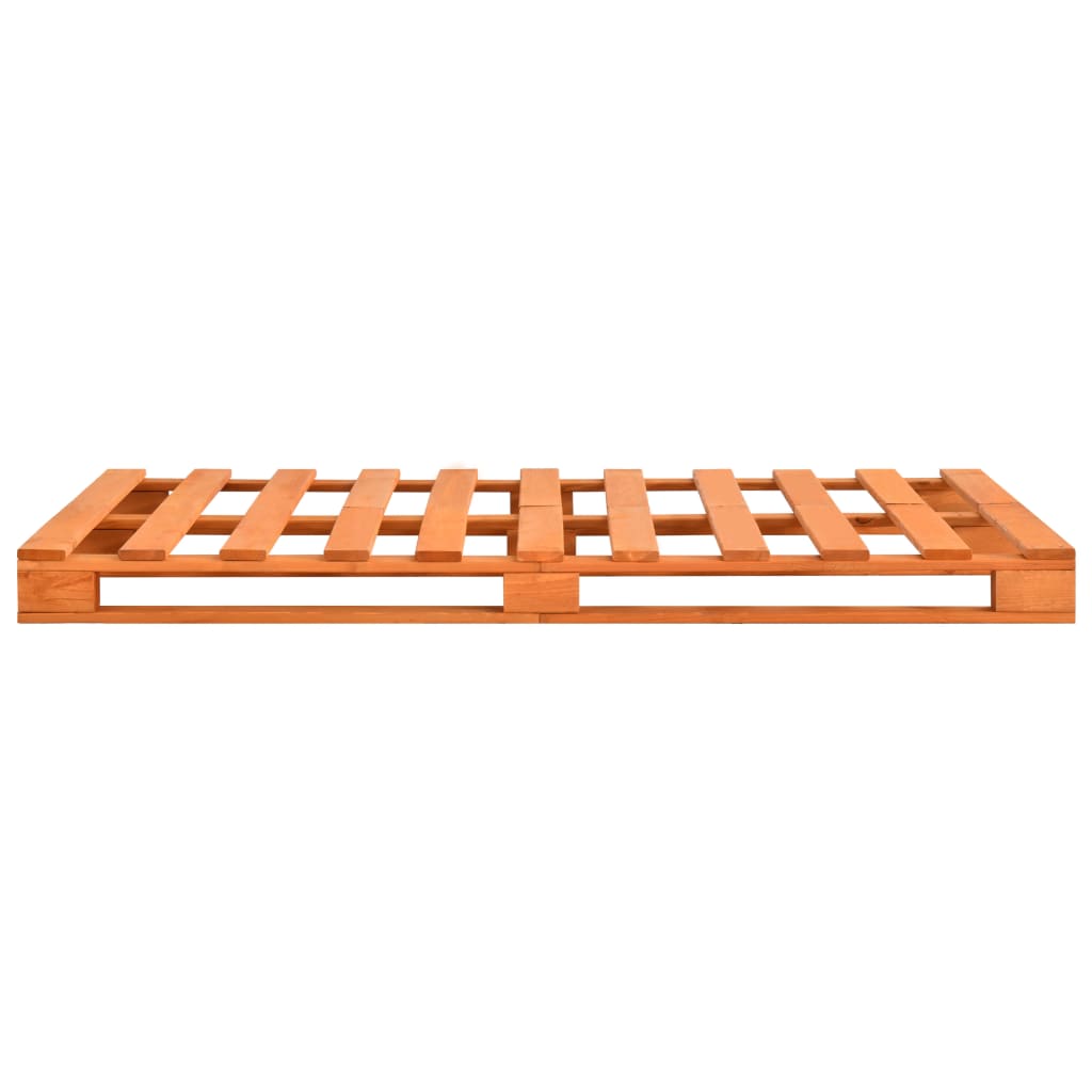 Pallet Bed Frame Without Mattress Brown 160X200Cm Solid Wood