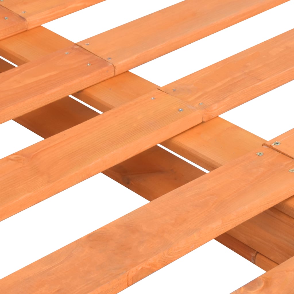 Pallet Bed Frame Without Mattress Brown 160X200Cm Solid Wood