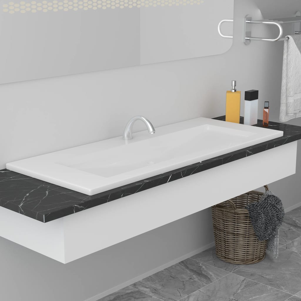 Built-In Basin Ceramic White