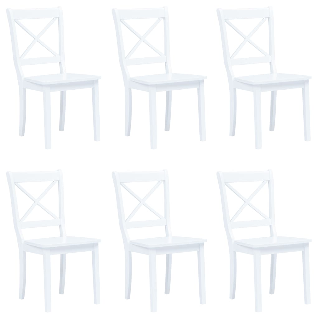 Dining Chairs 2 Pcs Solid Rubber Wood