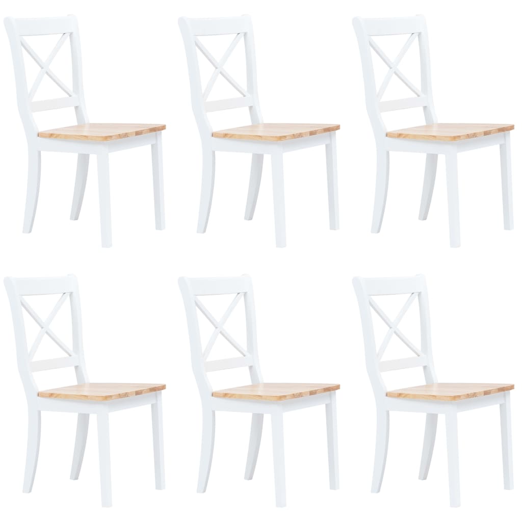 Dining Chairs 2 Pcs Solid Rubber Wood