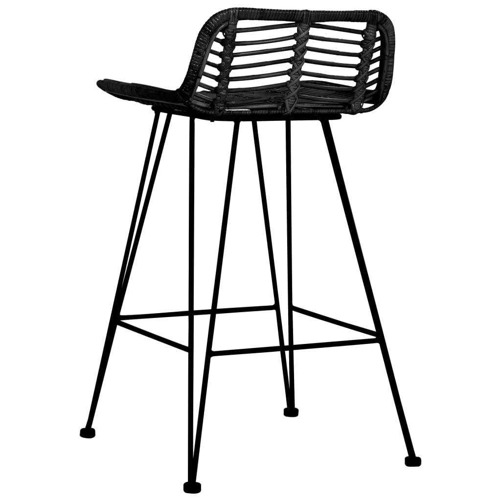 Bar Chairs 2 Pcs Rattan