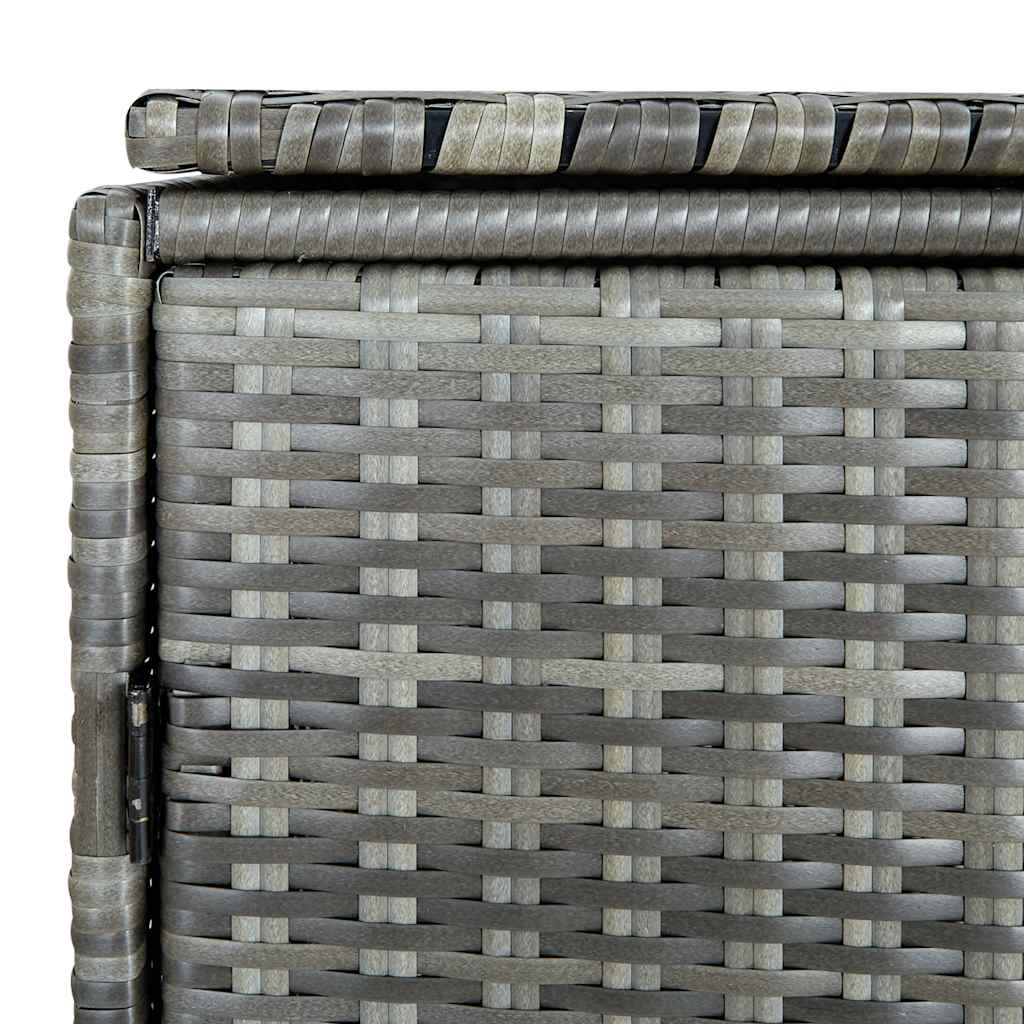 Double Wheelie Bin Shed Poly Rattan 148X77X111 Cm
