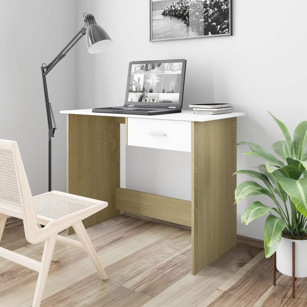 Desk 100X50X76 Cm Engineered Wood