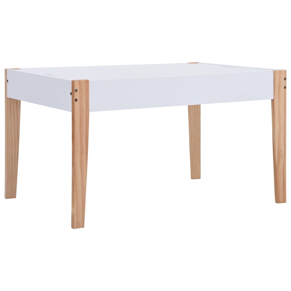 3 Piece Kids Storage Chalkboard Table Chair Set Black And White