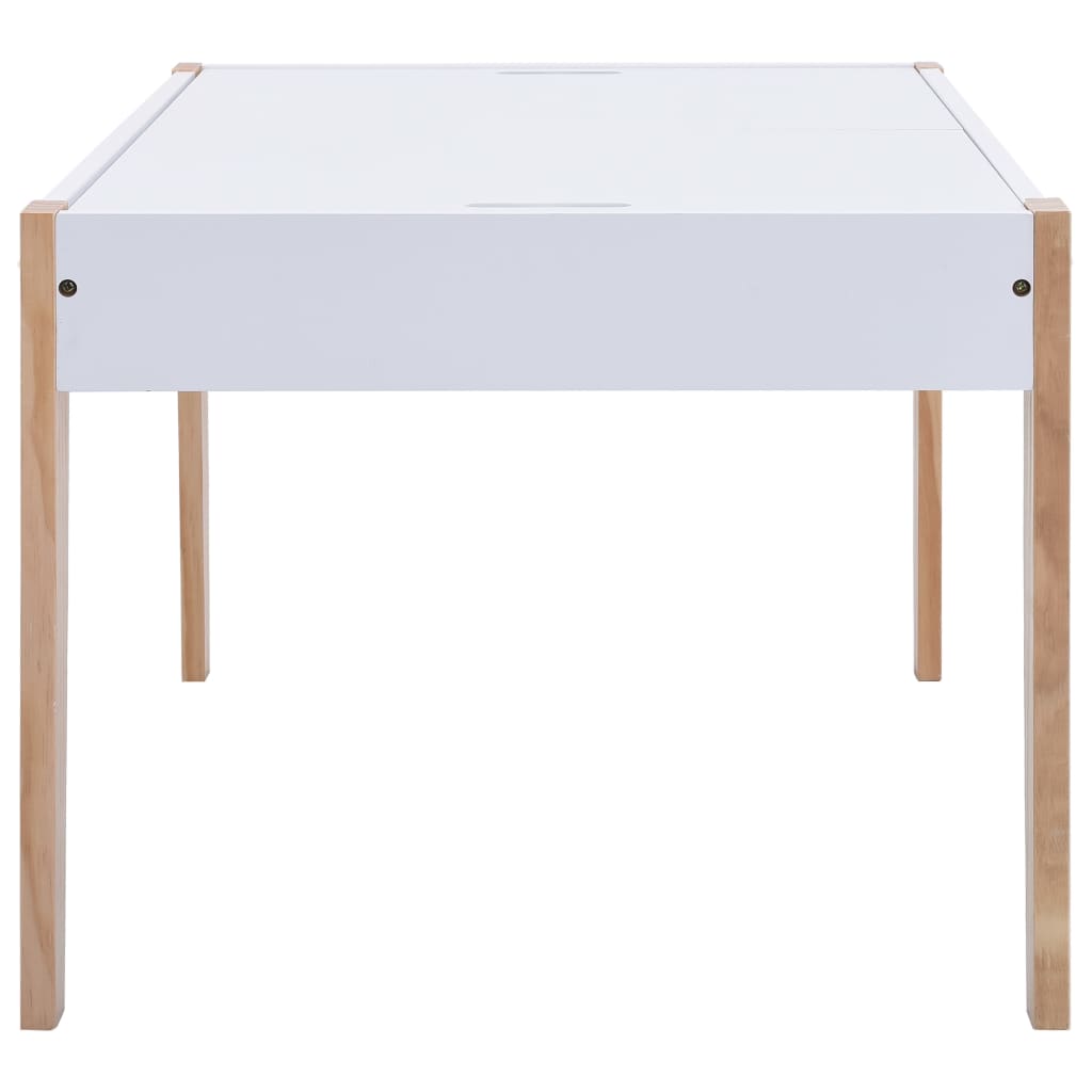 3 Piece Kids Storage Chalkboard Table Chair Set Black And White