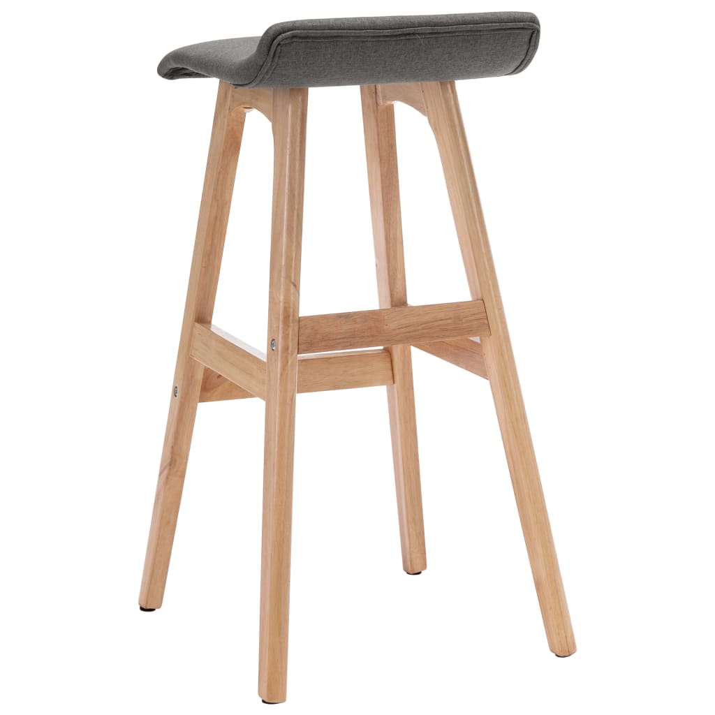 Bar Stools 2 Pcs Dark Grey Fabric