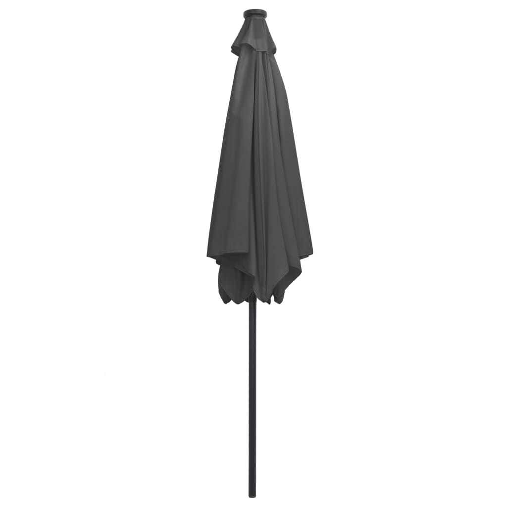 Garden Parasol With Led Lights And Aluminium Pole 300 Cm
