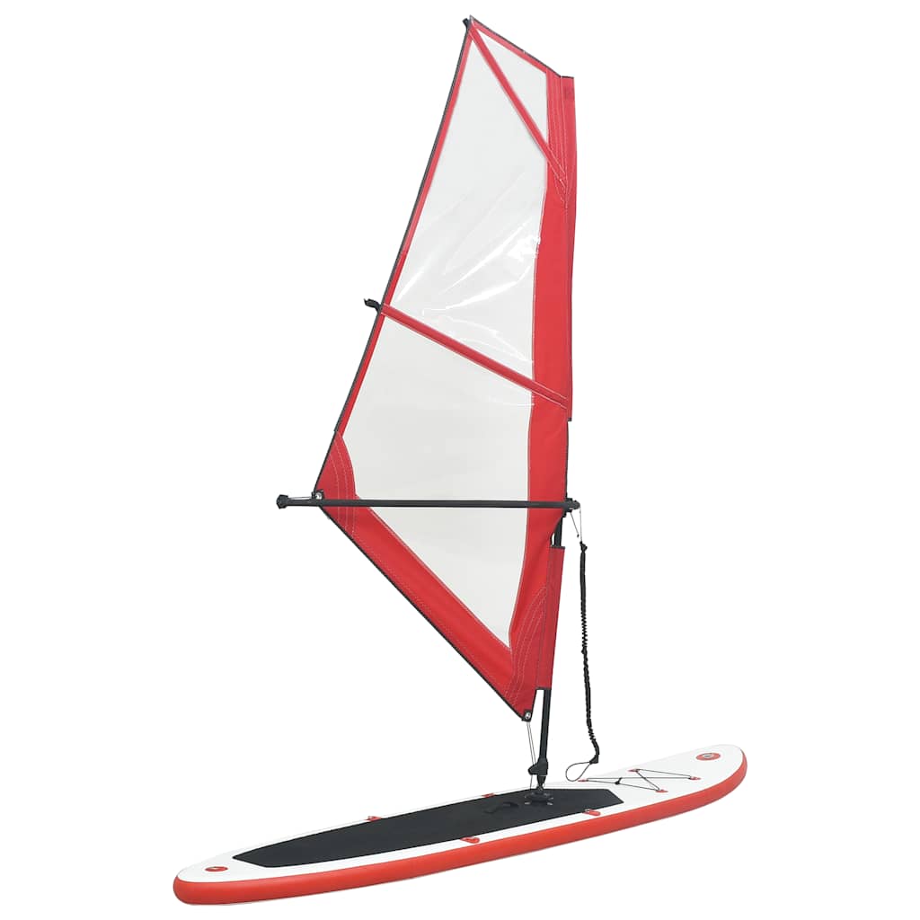 Inflatable Stand Up Paddleboard With Sail Set And White