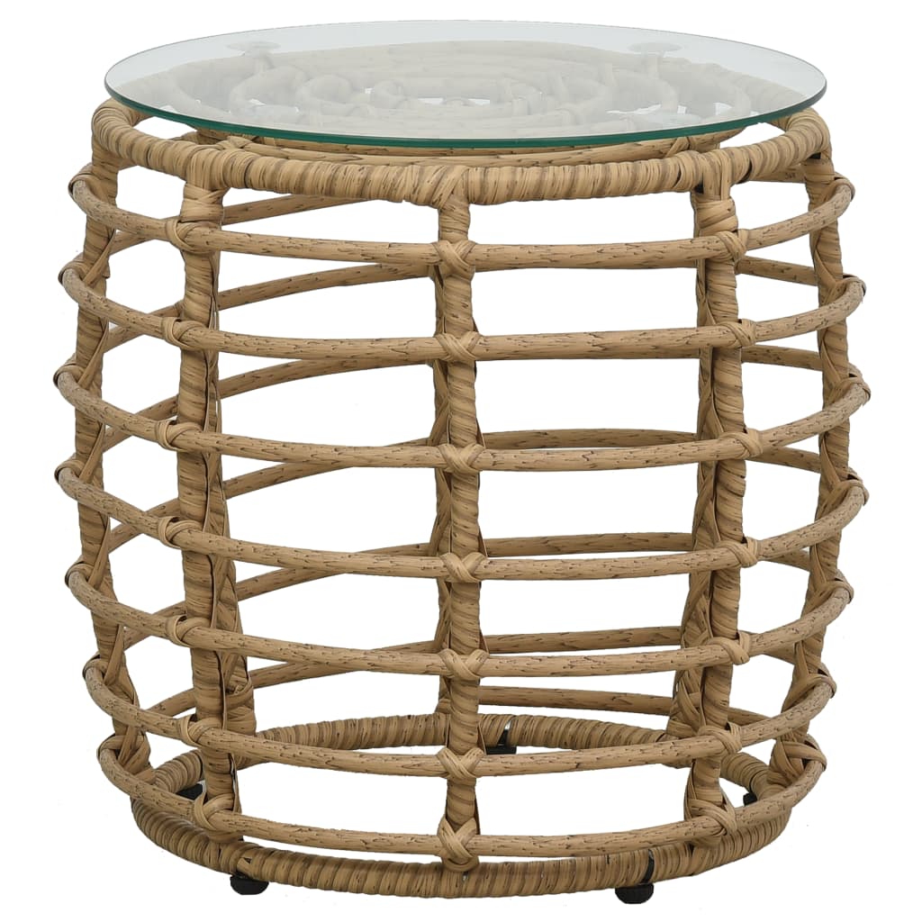 3 Piece Bistro Set Poly Rattan