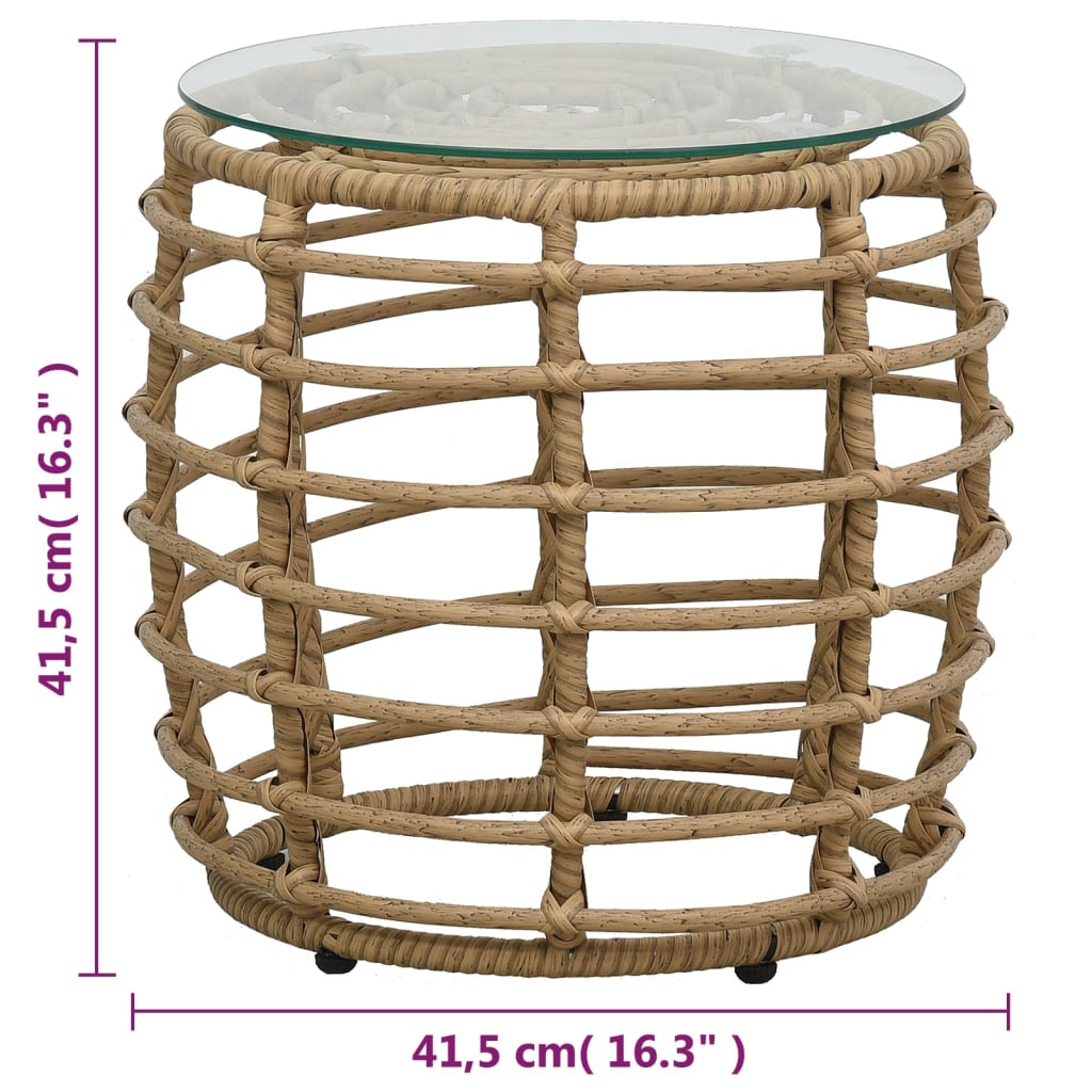 3 Piece Bistro Set Poly Rattan