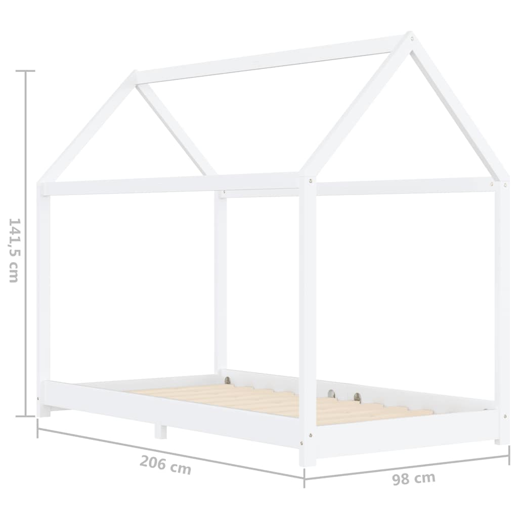 Kids Bed Frame Solid Pine Wood