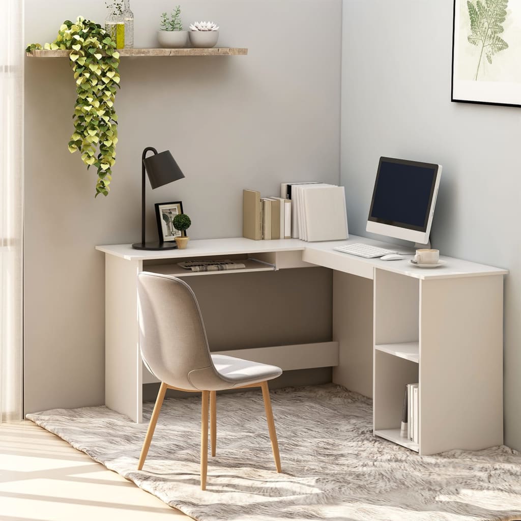 L-Shaped Corner Desk 120X140X75 Cm Engineered Wood