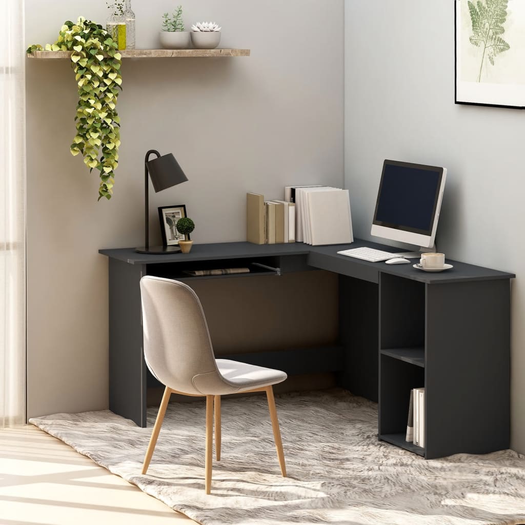 L-Shaped Corner Desk 120X140X75 Cm Engineered Wood