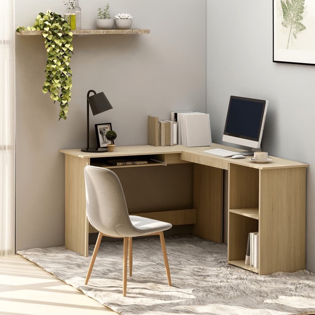 L-Shaped Corner Desk 120X140X75 Cm Engineered Wood