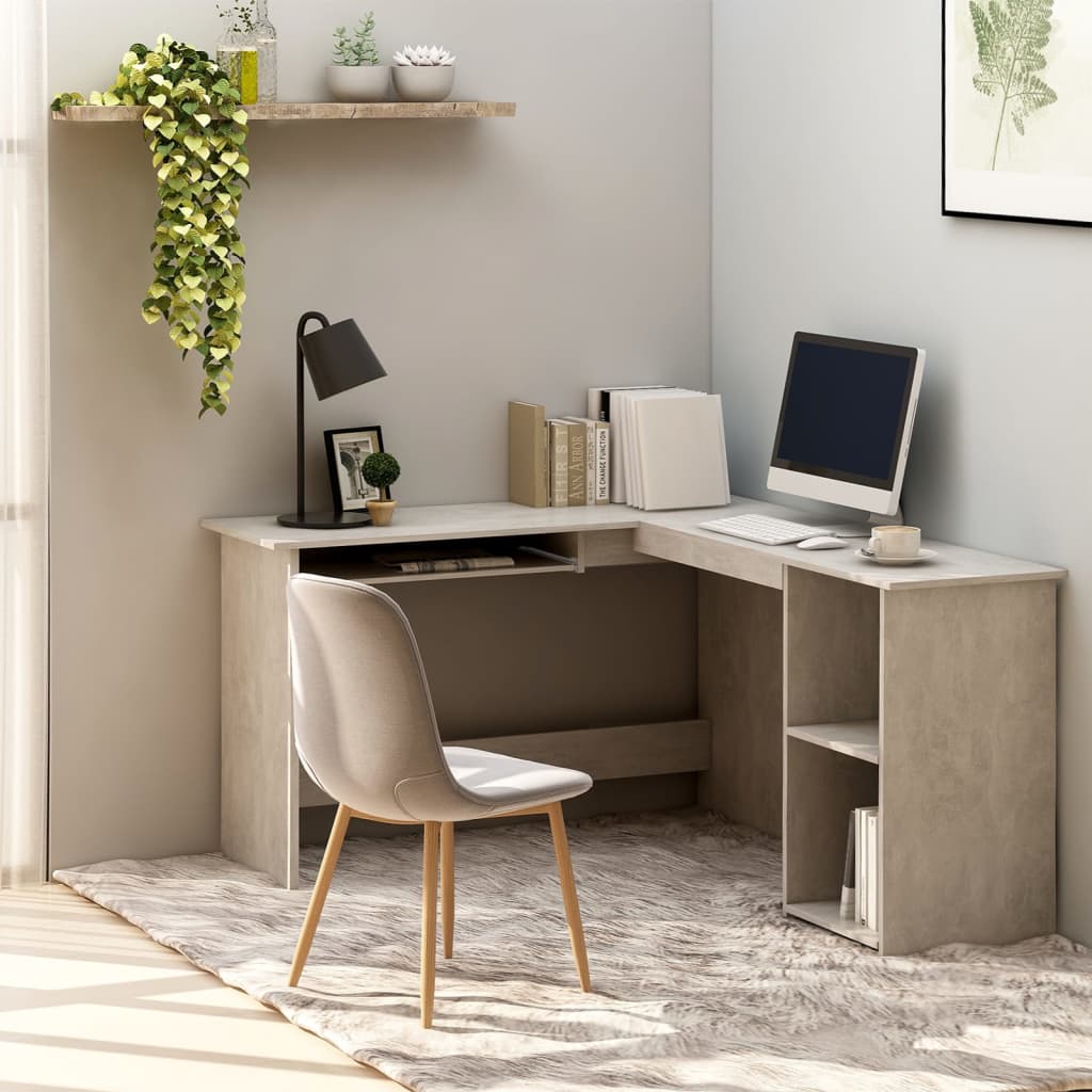L-Shaped Corner Desk 120X140X75 Cm Engineered Wood