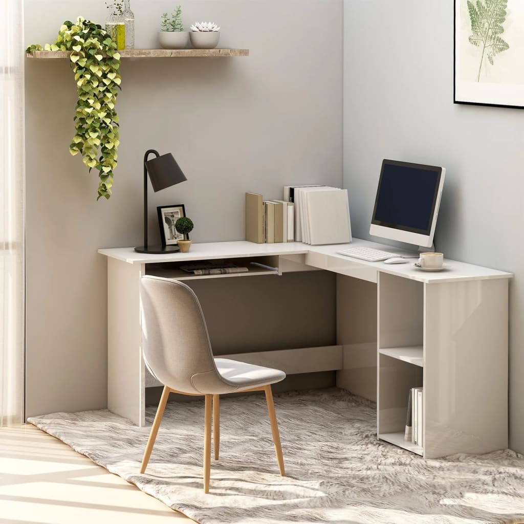 L-Shaped Corner Desk 120X140X75 Cm Engineered Wood