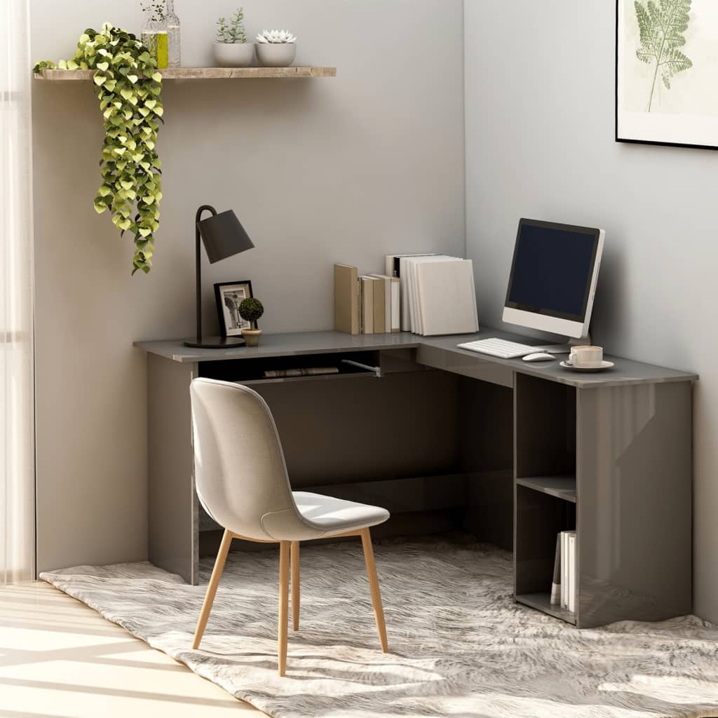 L-Shaped Corner Desk 120X140X75 Cm Engineered Wood