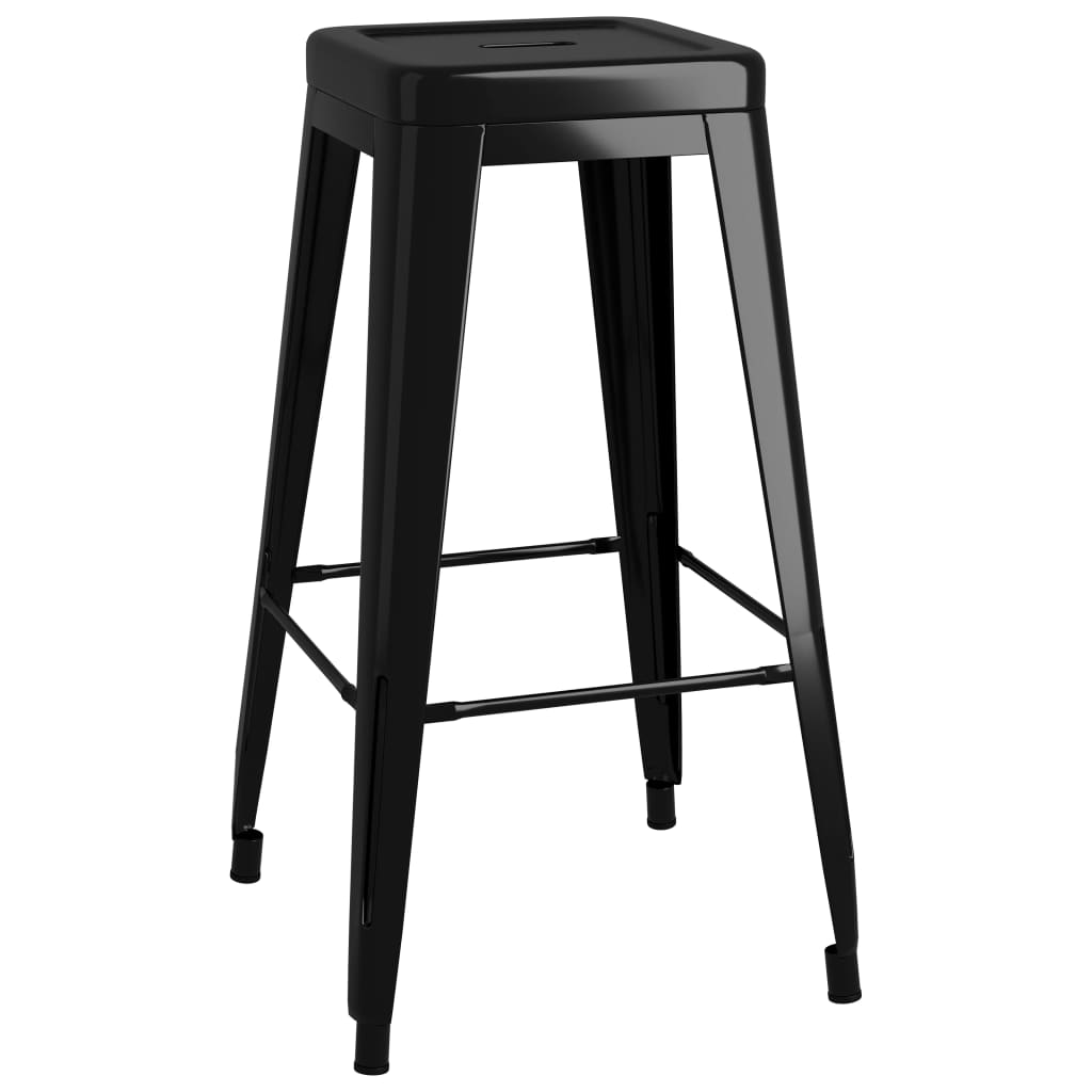 Bar Stools Stackable 2 Pcs Metal