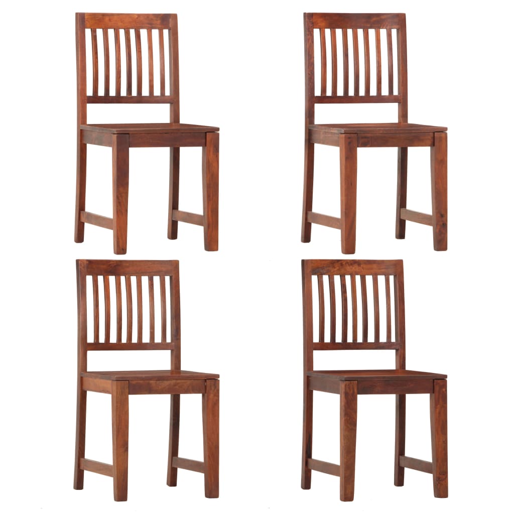 Dining Chairs 4 Pcs Solid Mango Wood