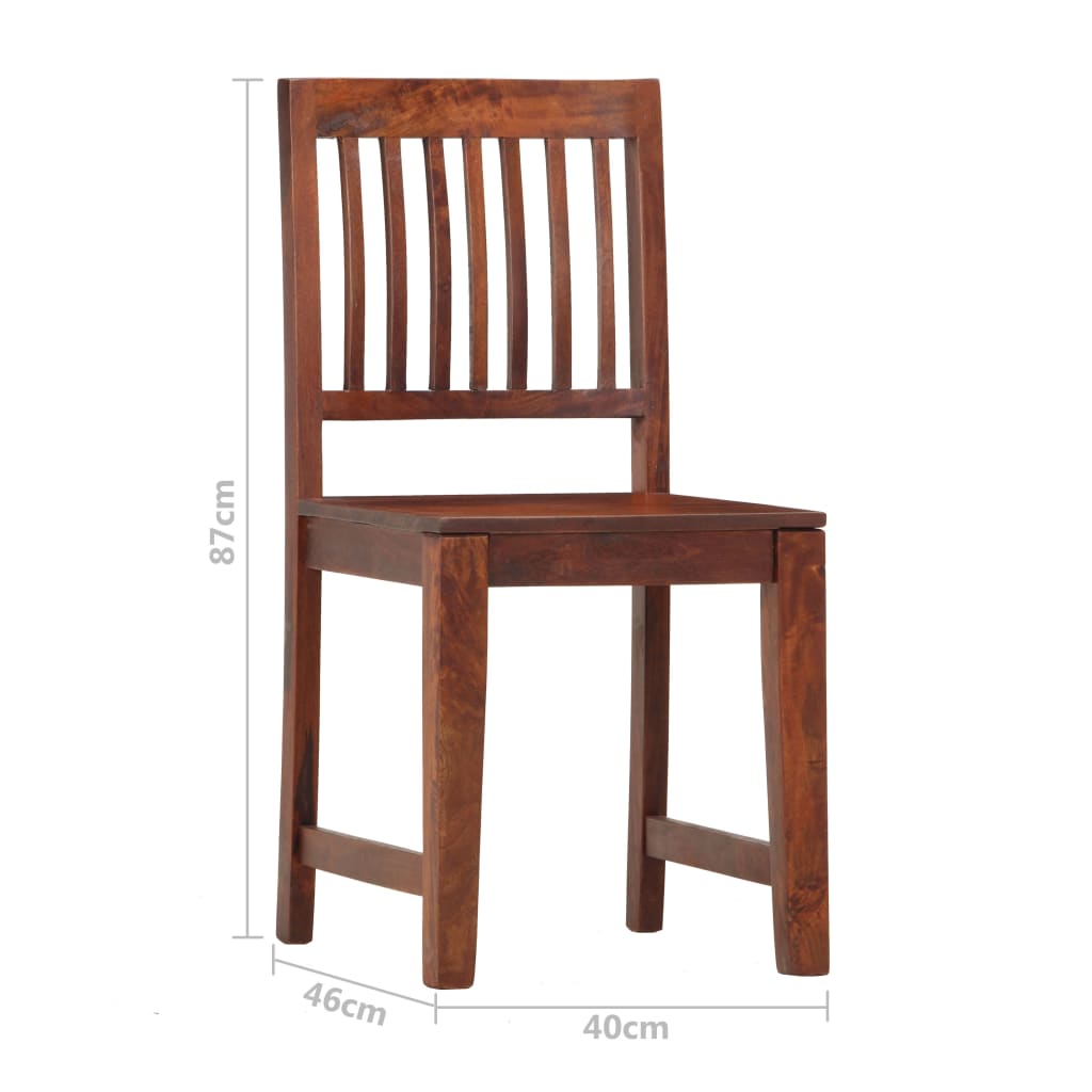 Dining Chairs 4 Pcs Solid Mango Wood